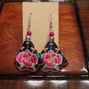 Mexican embroidered earrings